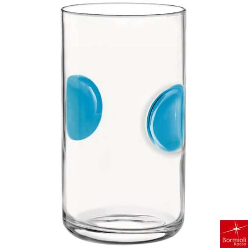 Bormioli Rocco Giove Glass with Colorful Circles - Set of 6
